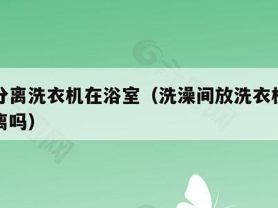 干湿分离洗衣机在浴室（洗澡间放洗衣机要干湿分离吗）