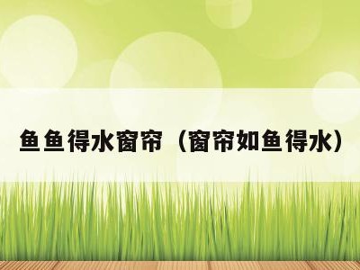 鱼鱼得水窗帘（窗帘如鱼得水）