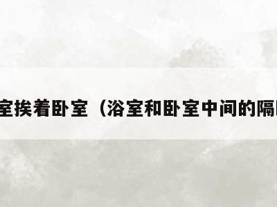 浴室挨着卧室(浴室和卧室中间的隔断)