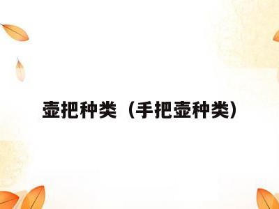 壶把种类（手把壶种类）