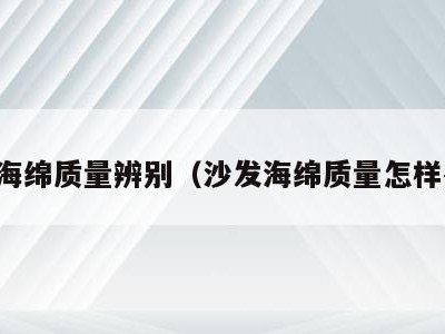 沙发海绵质量辨别(沙发海绵质量怎样鉴别)