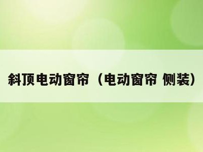 斜顶电动窗帘(电动窗帘 侧装)