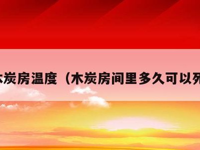 木炭房温度(木炭房间里多久可以死)