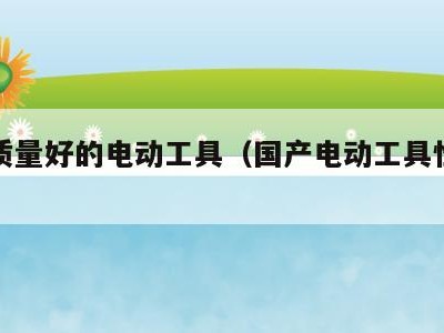 国产质量好的电动工具（国产电动工具性价比）