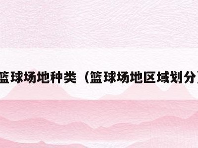 篮球场地种类（篮球场地区域划分）