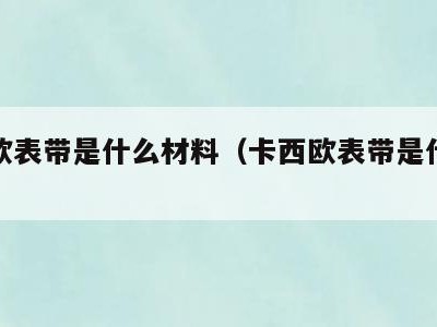 卡西欧表带是什么材料（卡西欧表带是什么材料的）