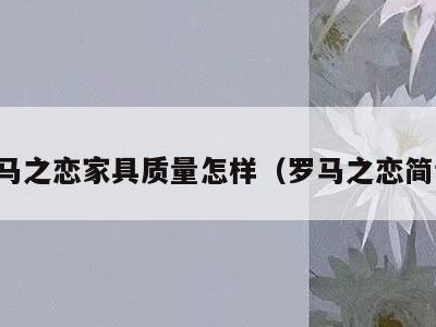 罗马之恋家具质量怎样（罗马之恋简谱）