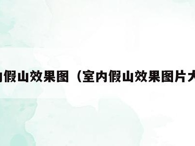 室内假山效果图（室内假山效果图片大全）