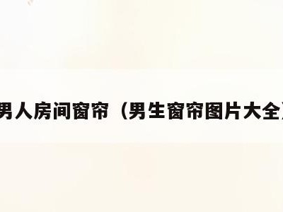 男人房间窗帘(男生窗帘图片大全)