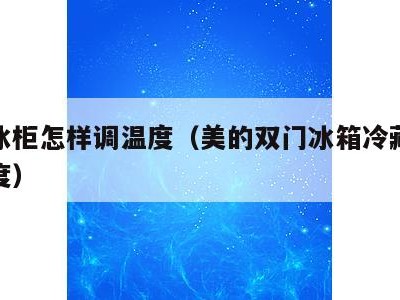 美的冰柜怎样调温度（美的双门冰箱冷藏怎么调温度）