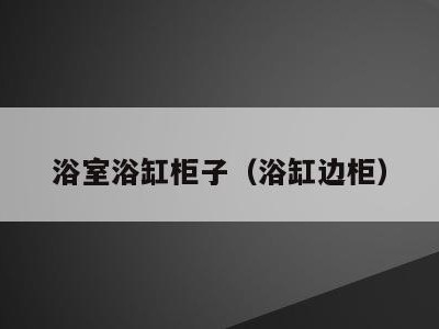 浴室浴缸柜子(浴缸边柜)