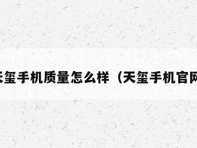 天玺手机质量怎么样(天玺手机官网)