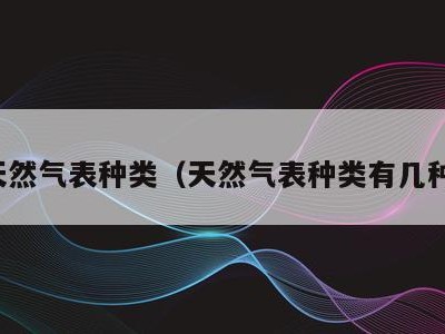 天然气表种类(天然气表种类有几种)