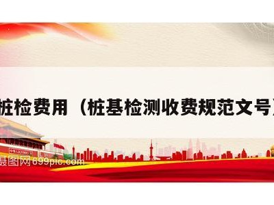 桩检费用（桩基检测收费规范文号）
