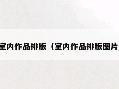 室内作品排版（室内作品排版图片）