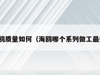 海鸥质量如何(海鸥哪个系列做工最好)