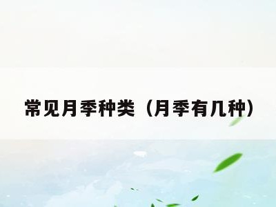 常见月季种类（月季有几种）