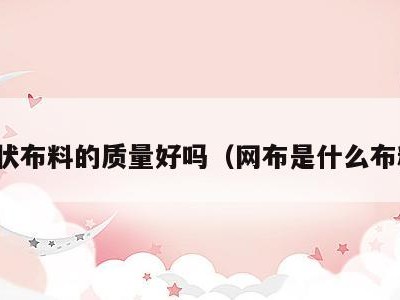 网状布料的质量好吗(网布是什么布料)