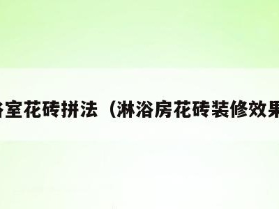 浴室花砖拼法（淋浴房花砖装修效果）