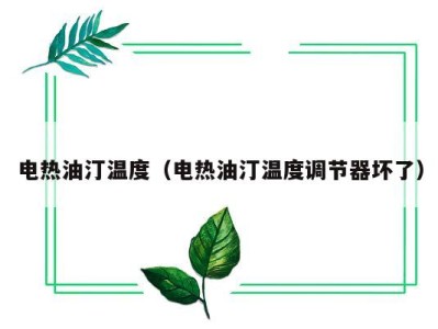 电热油汀温度（电热油汀温度调节器坏了）