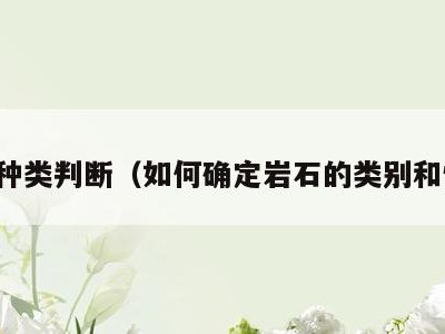 岩石种类判断（如何确定岩石的类别和性质）