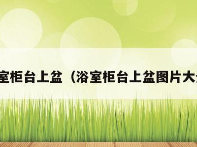 浴室柜台上盆（浴室柜台上盆图片大全）