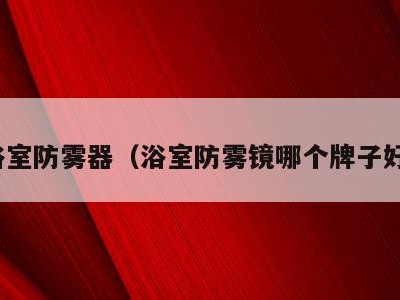 浴室防雾器（浴室防雾镜哪个牌子好）