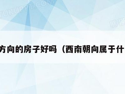 西南方向的房子好吗(西南朝向属于什么宅)