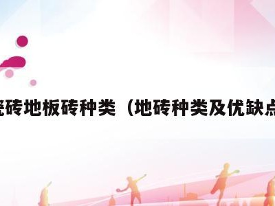 瓷砖地板砖种类(地砖种类及优缺点)