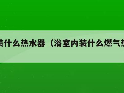 浴室装什么热水器（浴室内装什么燃气热水器）