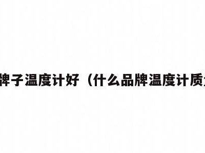 什么牌子温度计好(什么品牌温度计质量好)