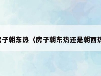 房子朝东热（房子朝东热还是朝西热）