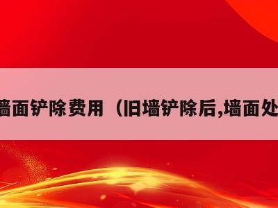 旧墙面铲除费用(旧墙铲除后,墙面处理)