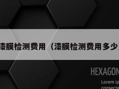 漆膜检测费用（漆膜检测费用多少）