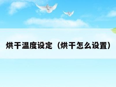 烘干温度设定(烘干怎么设置)