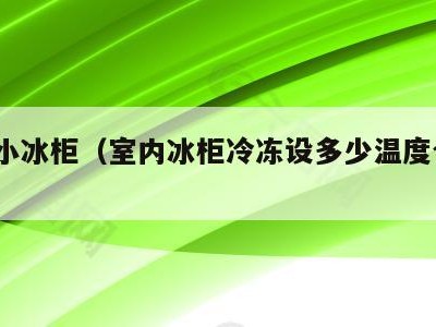 室内小冰柜(室内冰柜冷冻设多少温度合适?)