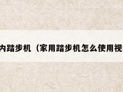 室内踏步机（家用踏步机怎么使用视频）
