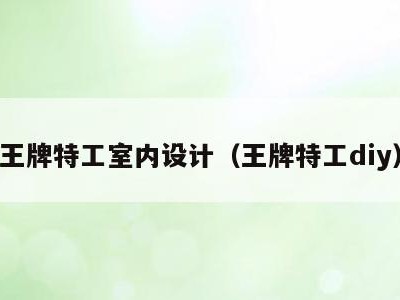 王牌特工室内设计（王牌特工diy）