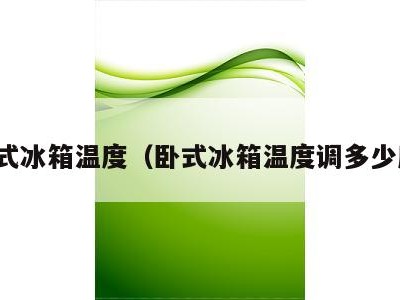 卧式冰箱温度（卧式冰箱温度调多少度）