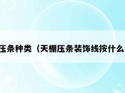 天棚压条种类(天棚压条装饰线按什么计算)