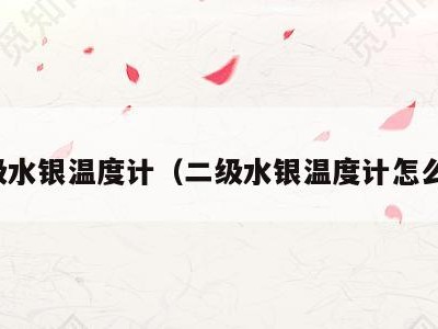 二级水银温度计（二级水银温度计怎么用）