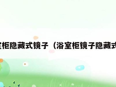 浴室柜隐藏式镜子(浴室柜镜子隐藏式的)