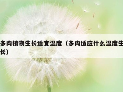 多肉植物生长适宜温度(多肉适应什么温度生长)
