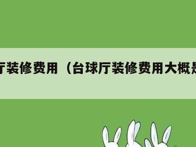 台球厅装修费用（台球厅装修费用大概是多少）