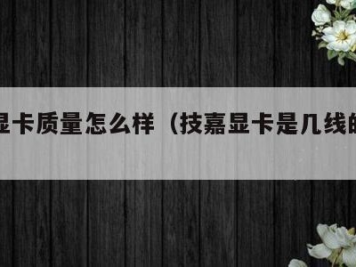 技嘉显卡质量怎么样(技嘉显卡是几线的牌子)