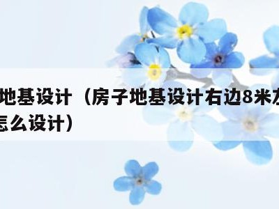 房子地基设计(房子地基设计右边8米左边16来怎么设计)