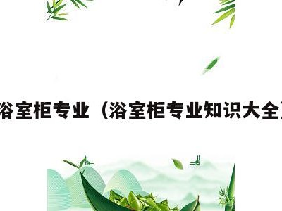 浴室柜专业（浴室柜专业知识大全）