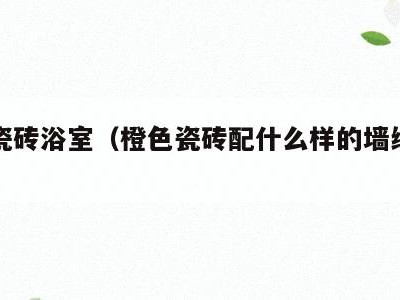 橙色瓷砖浴室（橙色瓷砖配什么样的墙纸好看）
