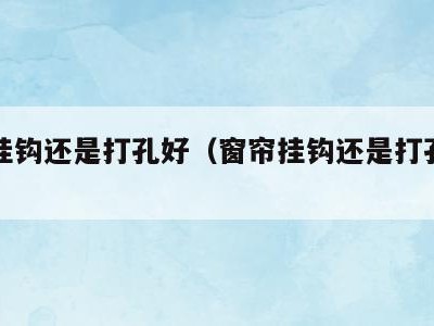 窗帘挂钩还是打孔好(窗帘挂钩还是打孔好看)