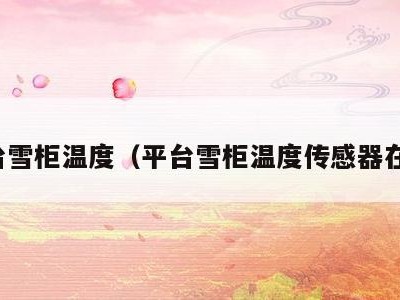 平台雪柜温度(平台雪柜温度传感器在哪)